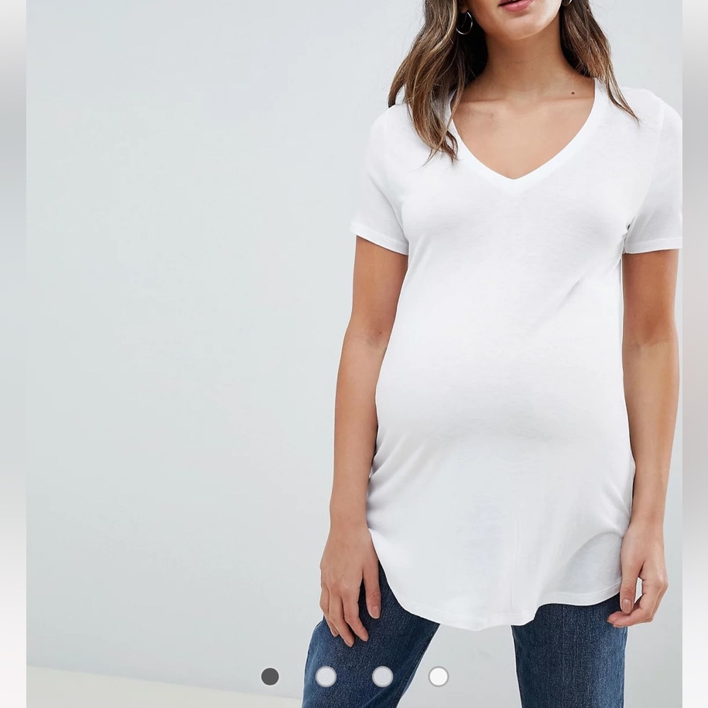 ASOS Maternity V-neck SS Tee - Picture 2 of 2